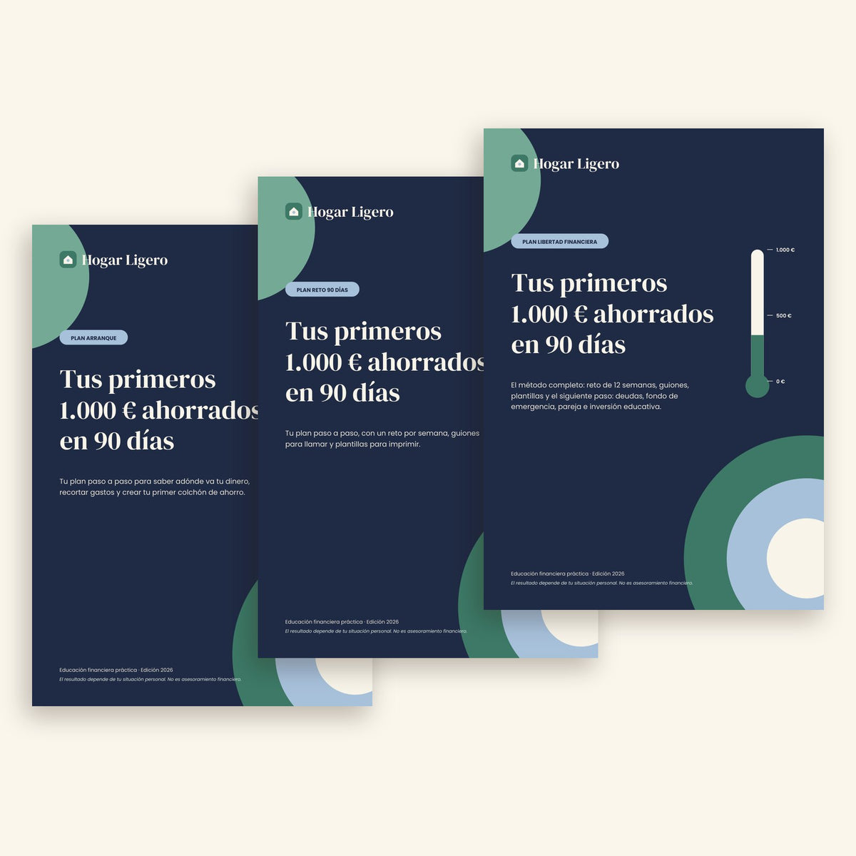 Los tres planes de la guía: Arranque, Reto 90 días y Libertad financiera